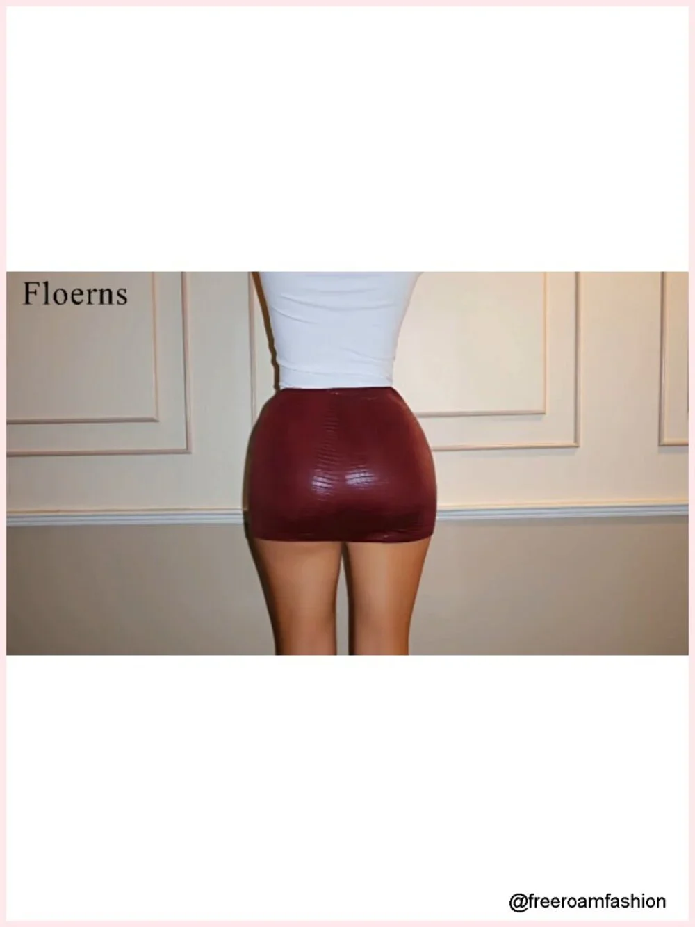 Women's PU Leather High Waisted Asymmetrical Mini Skort - Y2K Club Outfit